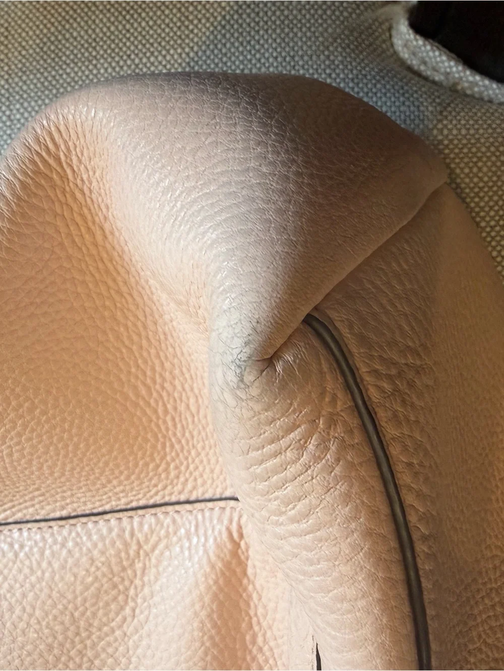 Tory Burch Blush Pink Pebbled Leather Shoulder Tote with Gold Chain Handles